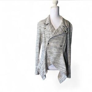 Jessica Simpson Women's Gray Textured Asymmetrical Blazer Size M